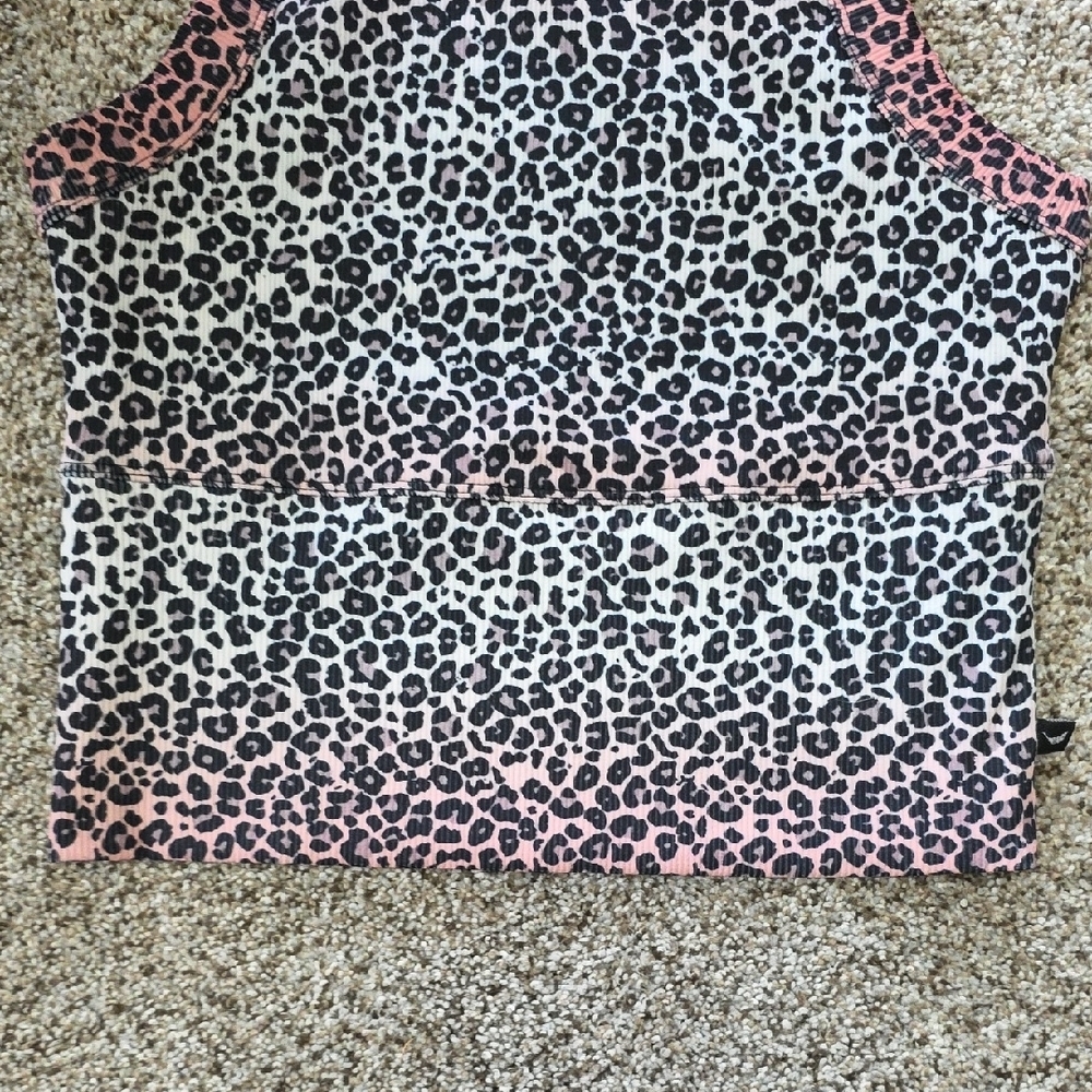 Jessica Simpson Pink and Black Animal Print Tank Top - Picture 4 of 5